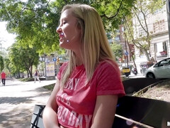 Negro, Mamada, Maduro, Al aire libre, Pequeña, Perforación, Público, Tetas