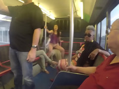 Sex adventures in the tram of hot couple Anastasia Black and Weston White