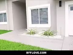 Kont, Grote kont, Zwart, Interraciaal, Latijnse vrouw, Gezichtspunt, Tiener, Trio