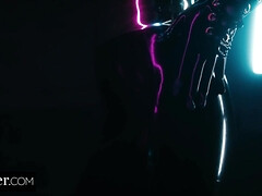 69, Blonde, Queue, Fétiche, Latex, Léchez, Chatte, Plan cul à trois