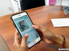 デカチン, 茶髪の, チン, 黒人, 食べ物, 眼鏡, オフィス, 秘密の