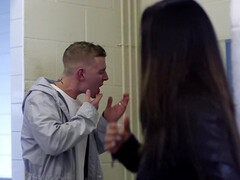 Grote mammen, Handbeurt, Spijkerbroeken, Leer, Likken, Natuurlijke tieten, Buiten, Kut duiken