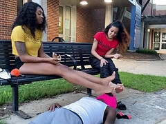 Verrückt, Füsse, Weibliche domination, Fetisch, Muschi, Sklave, Titten, Nass