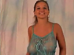 美女, デカパイ, 一人, オッパイの