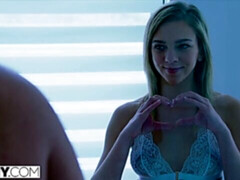 アナル, お尻, ブロンド, バック, 手コキする, ハードコア, キス, ティーン