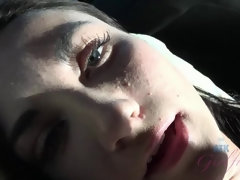 Amateur, Brunette brune, Exhib, Petite amie, De plein air, Chatte, Rasée, Nénés