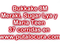 Brunette brune, Bukkaké, Partouze, Seins naturels, Chevaucher, Pute, Espagnole, Nénés