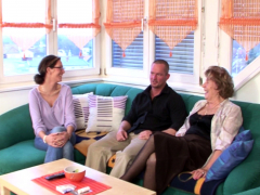 ブロンド, フェラチオ, 中出し, ヨーロピアン, ドイツ人, 毛深い, ハードコア, ストッキング