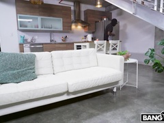 Schwarz, Blasen, Braunhaarige, Spermaladung, Latina, Monster, Rasiert, Titten