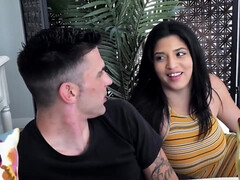 Blasen, Braunhaarige, Schwanz, Hardcore, Hd, Flotter dreier