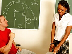 18 años, Mamada, Estilo perrito, Ébano, Tetas naturales, Maestra, Adolescente, Tetas