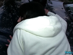 Enthousiasteling, Auto, Bedriegen, Masturbatie, Buiten, Gezichtspunt, Openbaar, Tieten likken