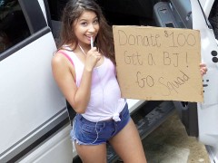 アジア人, フェラチオ, 車, 衣服着たままセックス, ジーンズ, 怪物, アウトドア, ティーン