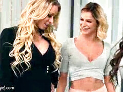 Peludo, Besar, Lesbiana, Realidad, Adolescente, Trio