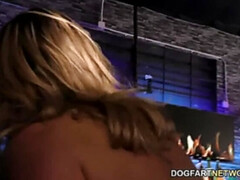 デカチン, 黒人, ブロンド, イく瞬間, チン, 顔射, ハードコア, Hd