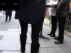 Leie, In den arsch, Arsch, Hd, Nylon, Im freien, Öffentlich