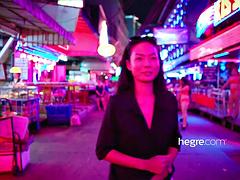 Leie, Asiatisch, Öffentlich, Erotischer film, Thai, Titten