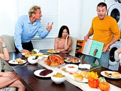 Grote lul, Pijpbeurt, Hondjeshouding, 1 man 2 vrouwen, Natuurlijke tieten, Mager, Tiener, Tieten likken