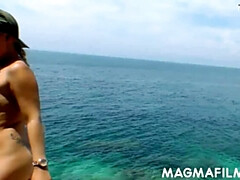 Playa, Culo grande, Bikini, Rubia, Pareja, Alemán, Sexo duro, Al aire libre