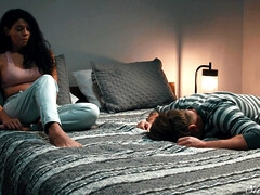 Arsch, Schlafzimmer, Schwarz, Interrassisch, Küssen, Muschi, Kurzes haar, Titten