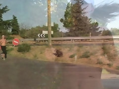 Blondine, Fetisch, Fußfetisch, Natürlichen titten, Im freien, Rasiert, Solo, Titten