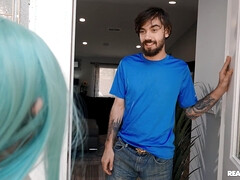 18 jaar, Aziatisch, Pijpbeurt, Lul, Flexibiel, Mager, Tiener, Tieten likken