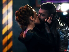 18 jaar, Grote kont, Grote mammen, Pijpbeurt, Hondjeshouding, Roodharige vrouw, Mager, Tiener