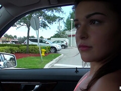 素人, 美女, 黒人, フェラチオ, 車, バック, 自然山雀, アウトドア