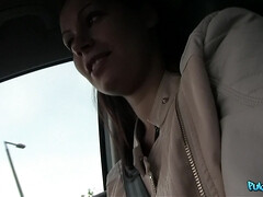 素人, フェラチオ, 茶髪の, 車, バック, アウトドア, ハメ撮り