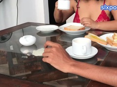 Hot Indian Wife Cheats with Delivery Boy While Husband is Away - Desi Couple Fuck in Hotel Room