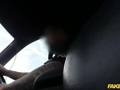 Amateur, Mamada, Coche, Corridas, Estilo perrito, Corridas faciales, Al aire libre, Uniforme