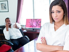 黒人, ブロンド, フェラチオ, 手コキする, 異人種間, マッサージ, ティーン, オッパイの