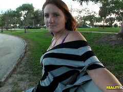 Lewd redhead teen POV horny sex video