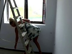 Grosser schwanz, Blondine, Vollbusig, Kehlenfick, Selbstgemacht, Pov, Muschi, Stiefmutter