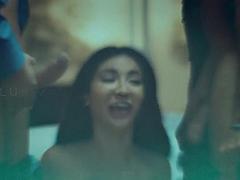 Gros seins, Sucer une bite, Double pénétration, Partouze, Groupe, Interracial, Mère que j'aimerais baiser, Rousse roux