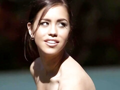 Excited couple goes inside mansion to have sensual sex