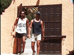 Blondine, Braunhaarige, Gruppe, Hotel, Interrassisch, Rotschopf, Titten, Vintage