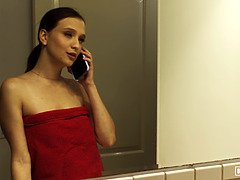 Blasen, Braunhaarige, Behaart, Hd, Latina, Muschi, Eng, Titten