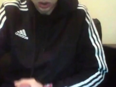 Hot gay boy solo jerking and toying show in front of webcam