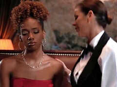 デカパイ, 黒人, ズームショット, レズビアン, なめる, 淫乱熟女, オーガズム, オマンコ