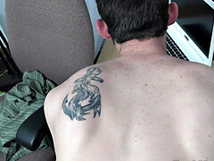 BBC stud fucks white gay in anal hole in POV doggystyle