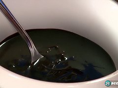 デカパイ, 黒人, フェラチオ, イく瞬間, 異人種間, なめる, 自然山雀, 赤毛