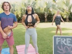 お尻, デカチン, デカパイ, 茶髪の, 巨乳な, Hd, アウトドア, オッパイの