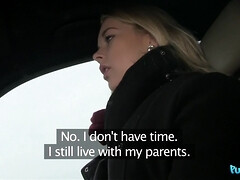 デカチン, デカパイ, フェラチオ, 車, ヨーロピアン, ハードコア, 天然, ヤリマン