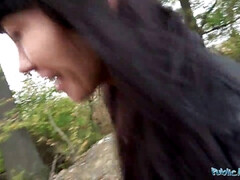 Enthousiasteling, Europees, Hardcore, Hd, Geld, Buiten, Gezichtspunt, Slikken