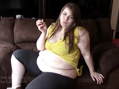 Amateur, Nana, Belle grosse femme bgf, Grosse, Fétiche, Nourriture, Solo, Adolescente