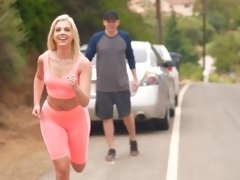 Arsch, Blondine, Blasen, Hundestellung, Handjob, Masturbation, Rasiert, Nass