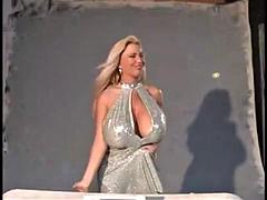 美女, デカパイ, ブロンド, オッパイの