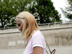 Cul, Blonde, Queue, Européenne, Fille latino, Argent, Seins naturels, De plein air