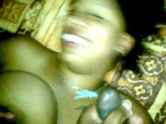 Amateur, Noire, Sucer une bite, Faciale